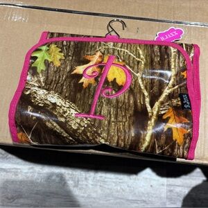Nwt/BJaxx Camouflage Makeup Bag with Pink Trim
